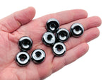 20mm Terahertz Crystal Donut Pi Stone from GemstoneGO, featuring a polished gemstone with a smooth, circular shape and intricate crystal details.