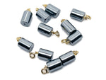 Terahertz crystal pendant from GemstoneGO, featuring a polished gemstone for jewelry making on a plain background.