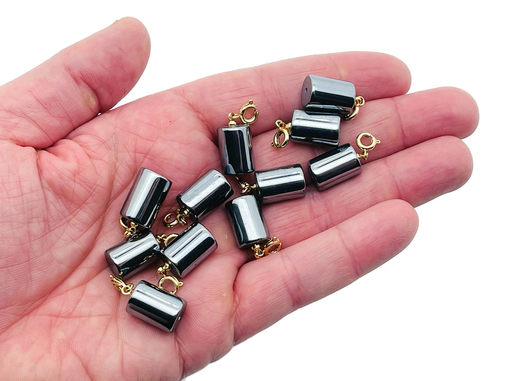 Terahertz crystal pendant from GemstoneGO, featuring a polished gemstone for jewelry making on a neutral background.