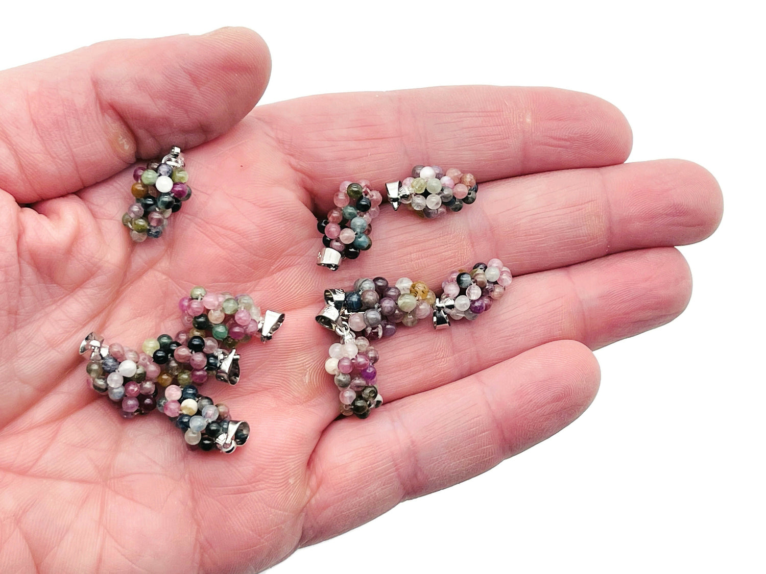 Rainbow Tourmaline Grape Crystal Pendant - Crystal Grape - Crystal Gifts - NC1206