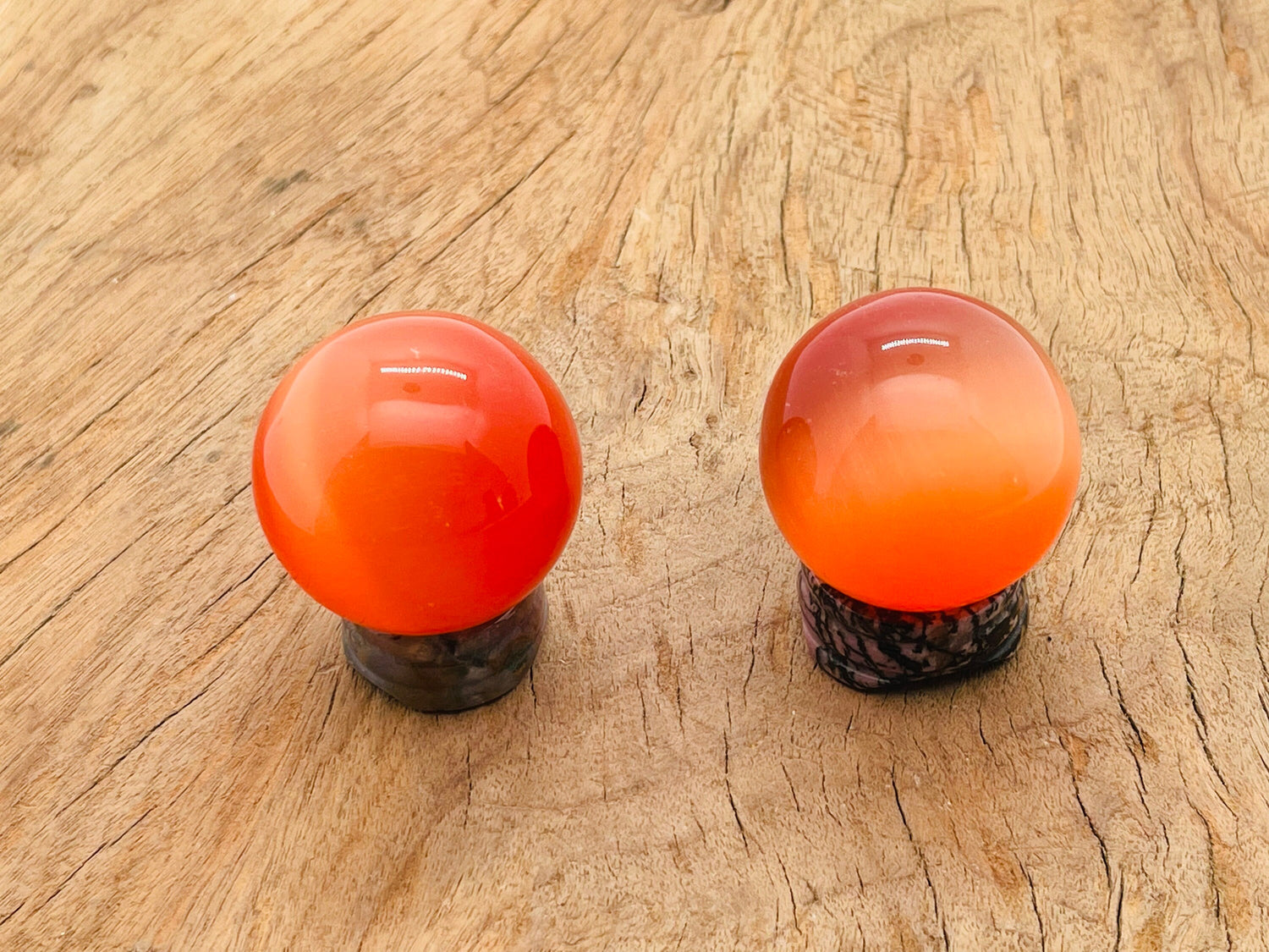 Orange Cats Eye Sphere Gemstone - Crystal Ball - 40mm - BA1042