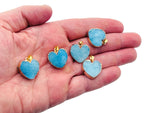 Blue Agate Heart Geode Druzy Crystal Pendant showing a vibrant blue agate heart with sparkling druzy interior, jewelry pendant.