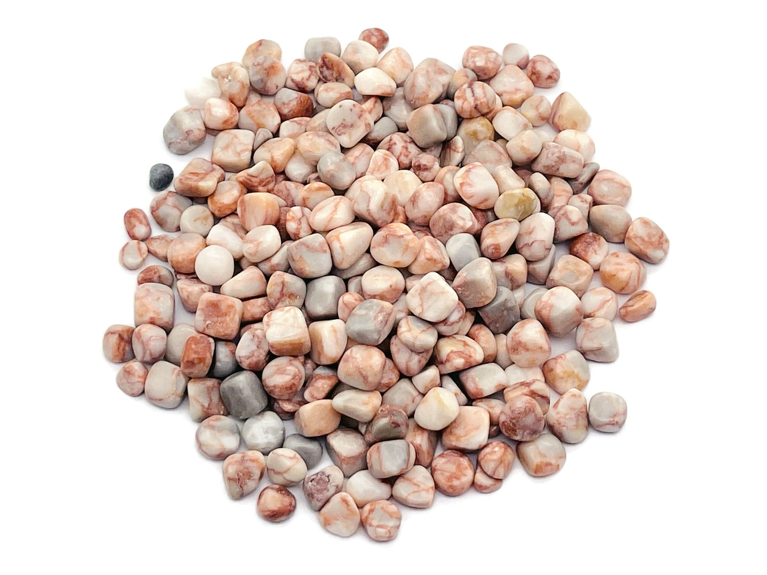 Red Network Jasper Crystal Chips - Red Vein Jasper - Semi Tumbled Stone - Bulk - 7-9mm - CP1233