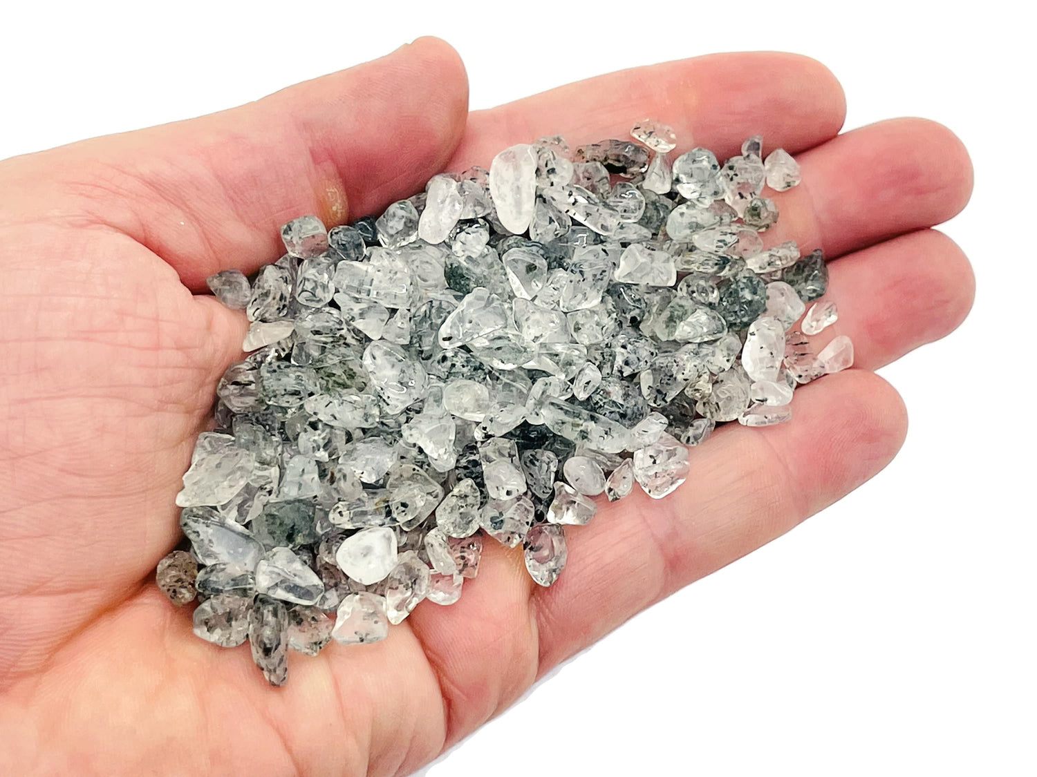 Dragon Fruit Quartz (Pitaya Quartz) Crystal Chips - Semi Tumbled Stone - Bulk - 2-6mm - CP1234
