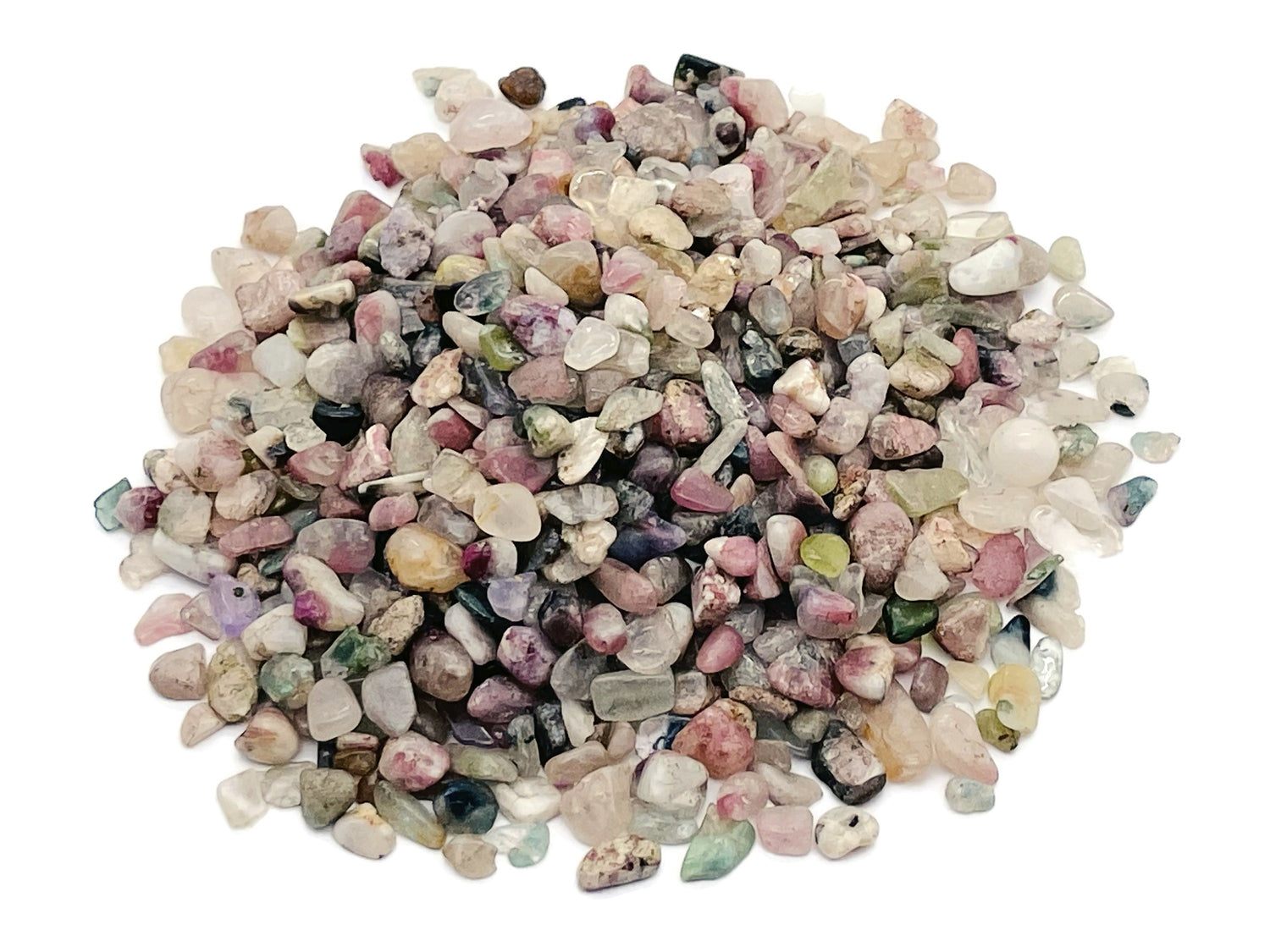 Éclats de tourmaline pastèque ?€? Éclats de pierres précieuses ?€? Éclats de cristal semi-polis - Cristal en vrac - 3-7 mm - CP1236