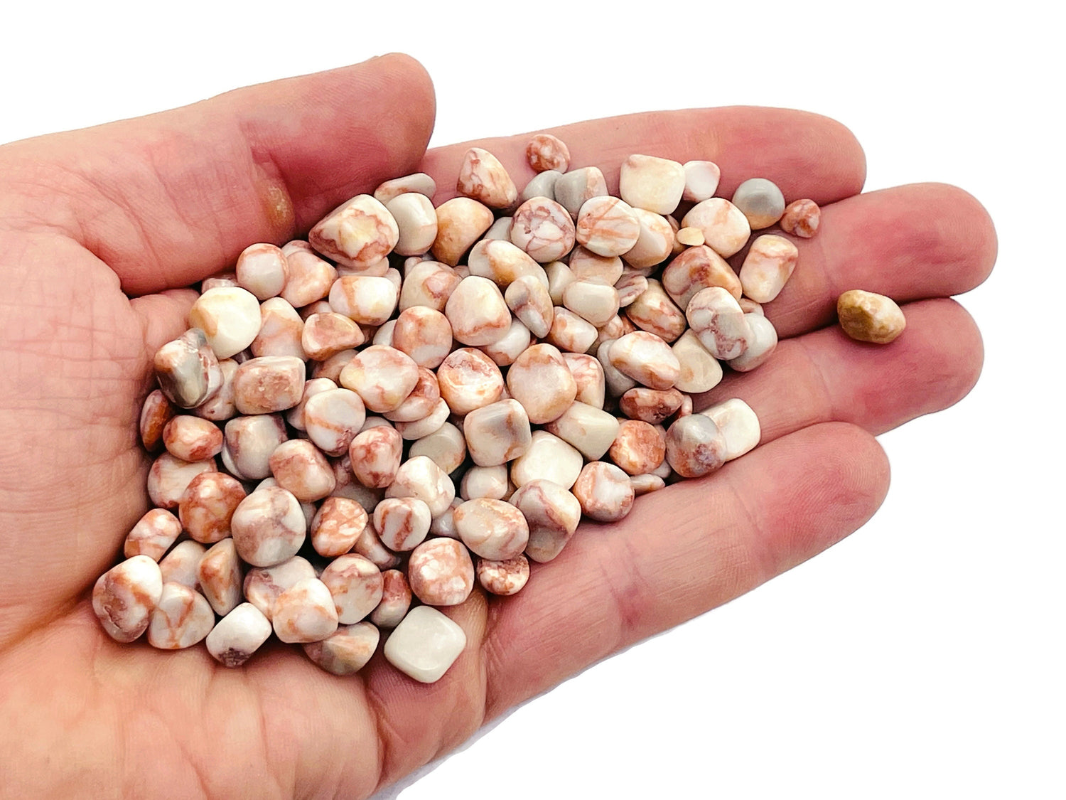 Red Network Jasper Crystal Chips - Red Vein Jasper - Semi Tumbled Stone - Bulk - 7-9mm - CP1233