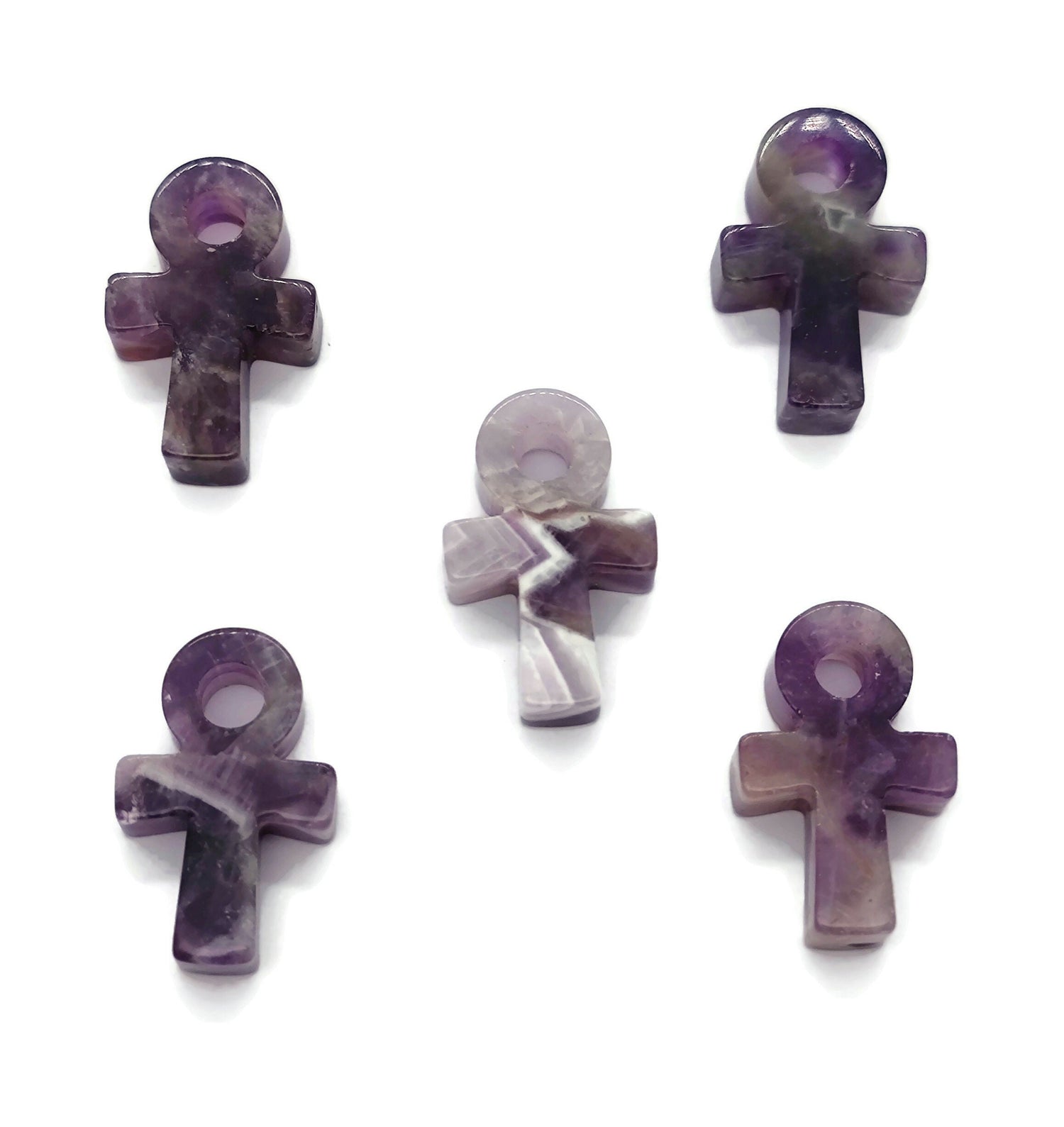 Améthyste Anka Cristal - Mini Ankhs en cristal - Sculpture artisanale - Totem Anka - AN1002