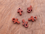 Red Jasper Anka crystal carving featuring a 30mm gemstone ankh symbol, crafted by GemstoneGO.
