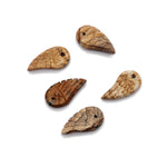 Picture Jasper angel wing crystal pendant from GemstoneGO with hole charms, featuring detailed angel wing design on polished gemstone.