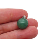 A round aventurine crystal ball pendant with a smooth polished surface, ideal for jewelry making, by GemstoneGO.