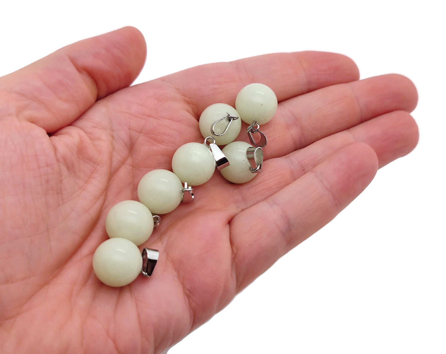 Luminous Ball Crystal Pendant - Crystal Round Ball Pendant - Jewelry Making - NC1292