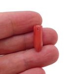 Cherry quartz point crystal pendant featuring a drilled crystal point, showcasing vibrant red color and natural gemstone details.