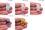 Handmade carved crystal penguin animal figure, 30mm, colorful gemstone design, detailed craftsmanship by GemstoneGO.