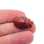 Handmade 30mm crystal ladybird animal figure by GemstoneGO, carved gemstone with colorful mixed stones.