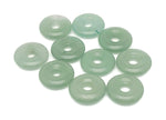 A 20mm aventurine crystal donut pendant with natural green gemstone, featuring a polished, rounded shape and intricate surface details.