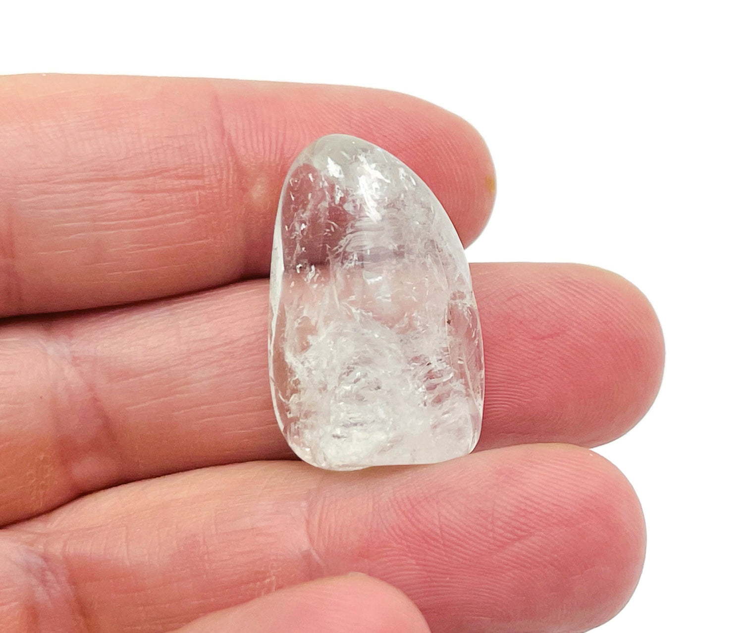 Prasiolite Tumbled Stone - Green Amethyst Stone - TU1272