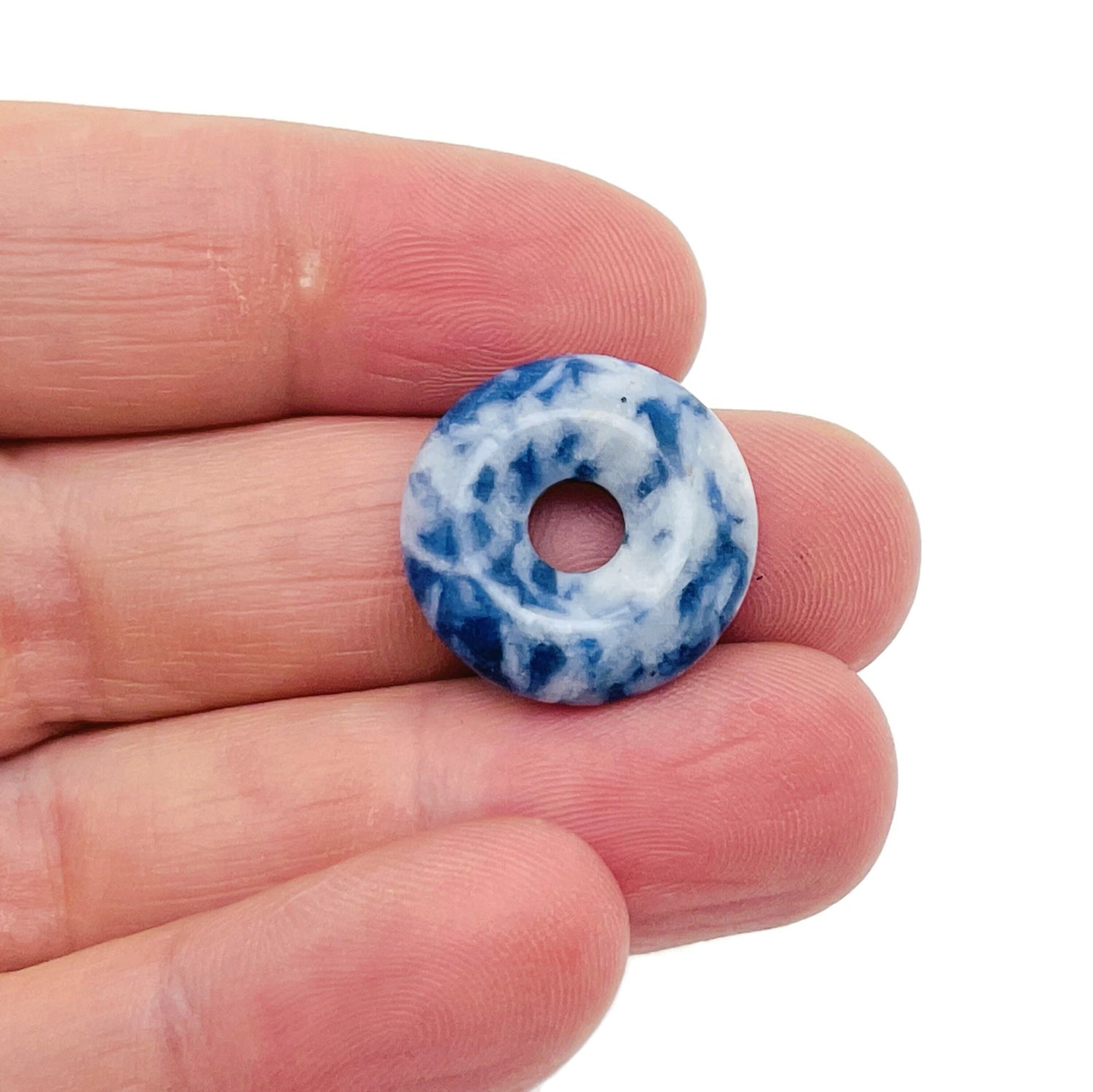 Blue Spot Jasper Crystal Donut - Pi Stone - 20mm - DO1015