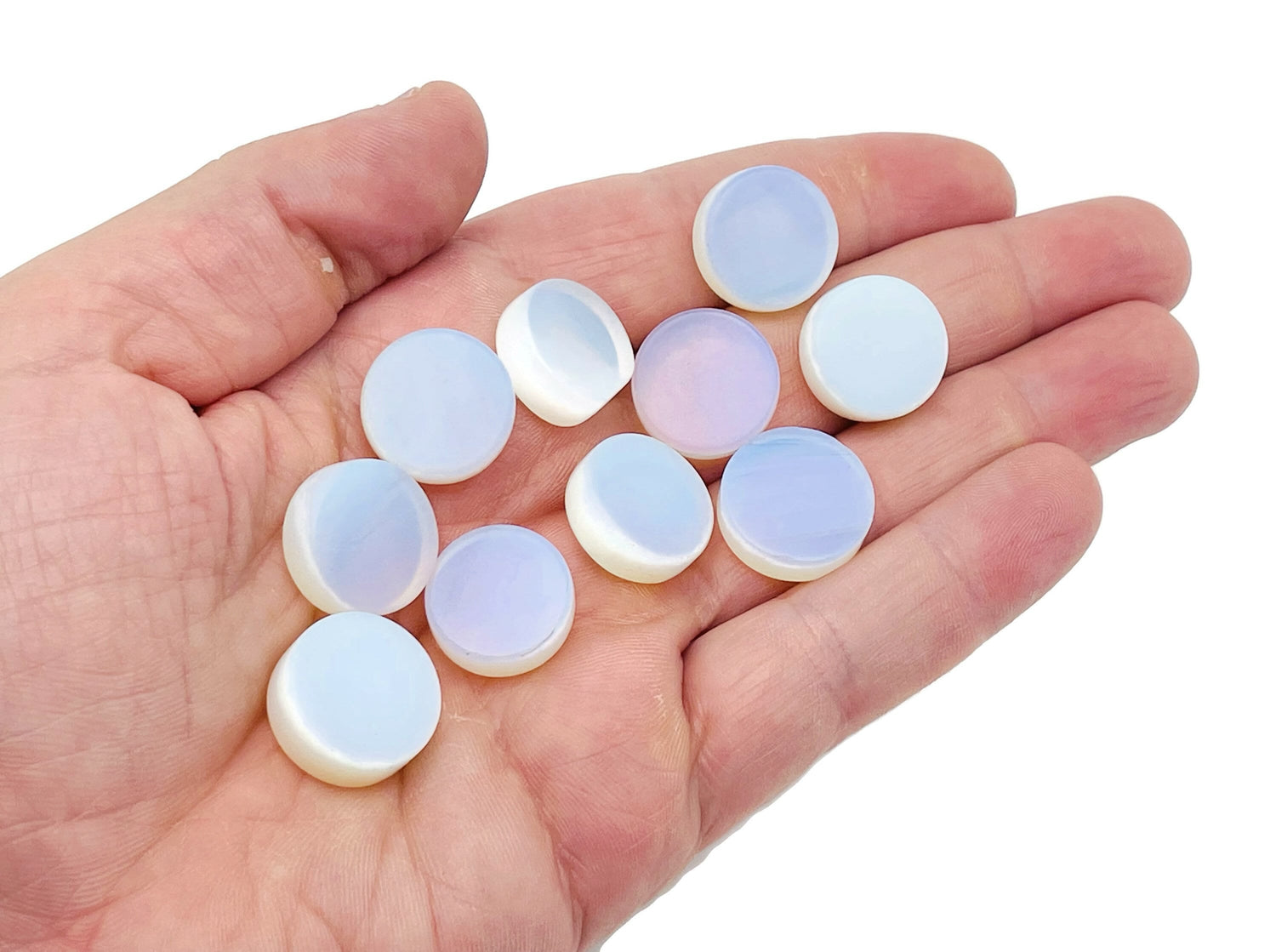 Round Opalite Flat Gemstone - Slab Crystal - FL1079