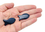 Blue Goldstone Pisces fish pendant with hole crystal, featuring zodiac symbol and gemstone craftsmanship by GemstoneGO.