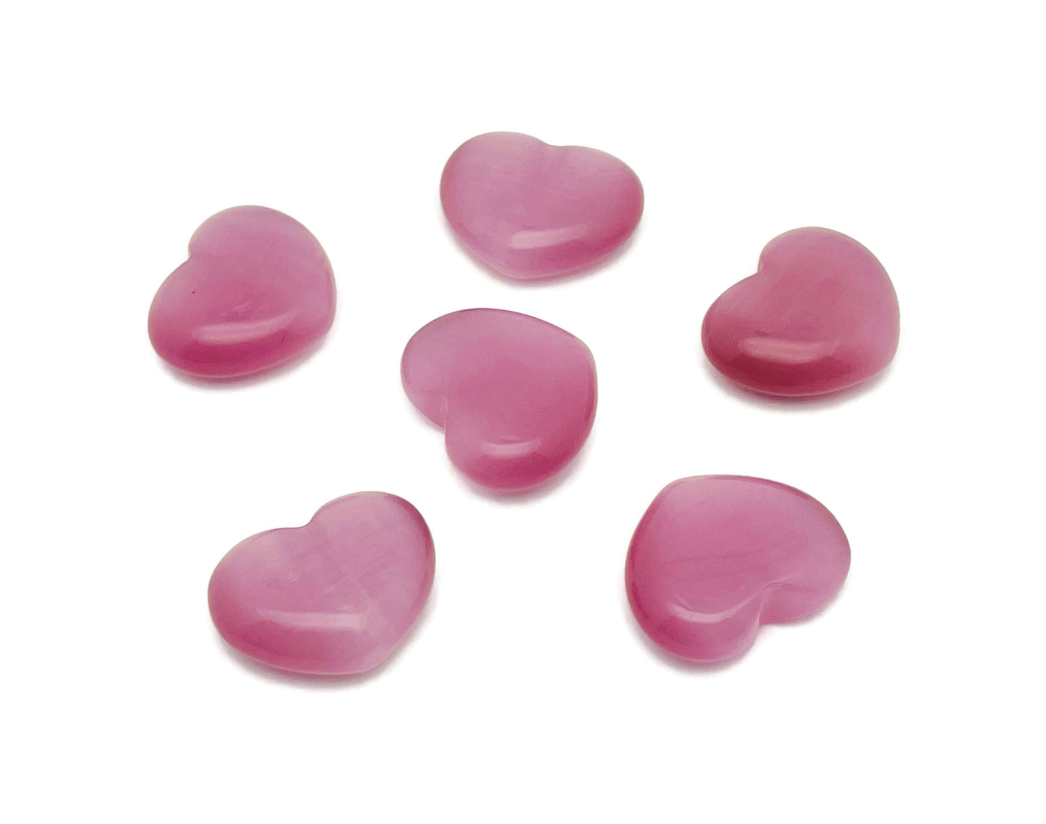 Pierre précieuse œil-de-chat rose en forme de cœur ?€? Cristal en forme de cœur - Pierres de guérison ?€? Cœur sculpté - Pierres naturelles - 30 x 25 x 10 cm - HE1274