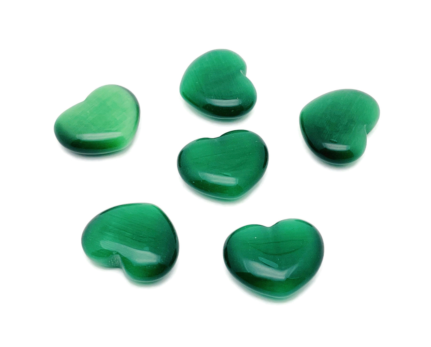 Pierre précieuse œil-de-chat vert en forme de cœur ?€? Cristal en forme de cœur - Pierres de guérison ?€? Cœur sculpté - Pierres naturelles - 30 x 25 x 10 cm - HE1276