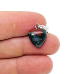 African Bloodstone heart-shaped pendant from GemstoneGO featuring a mini crystal pendant with rich red and green bloodstone details.