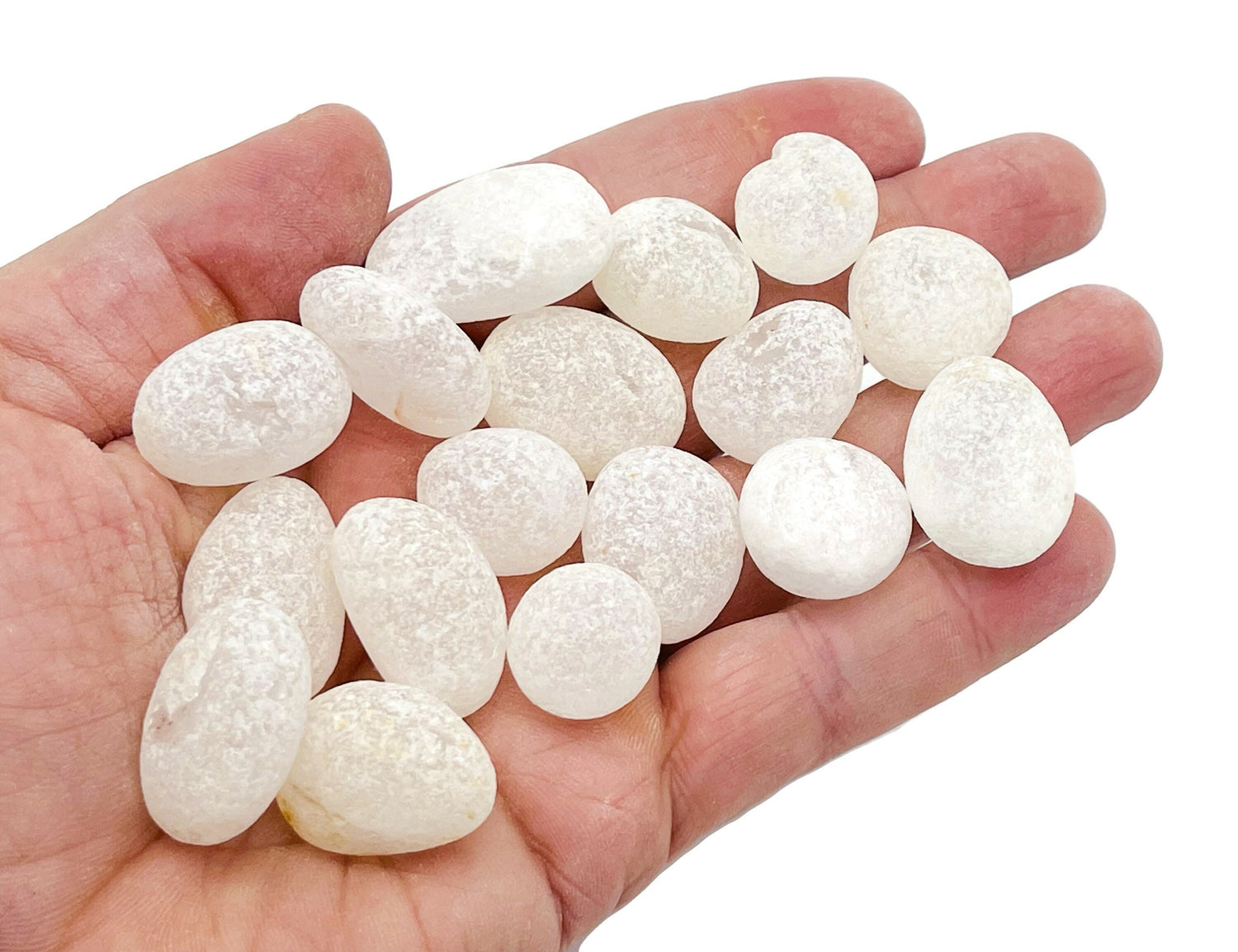 Frosted Clear Quartz Tumbled Stone - TU1297