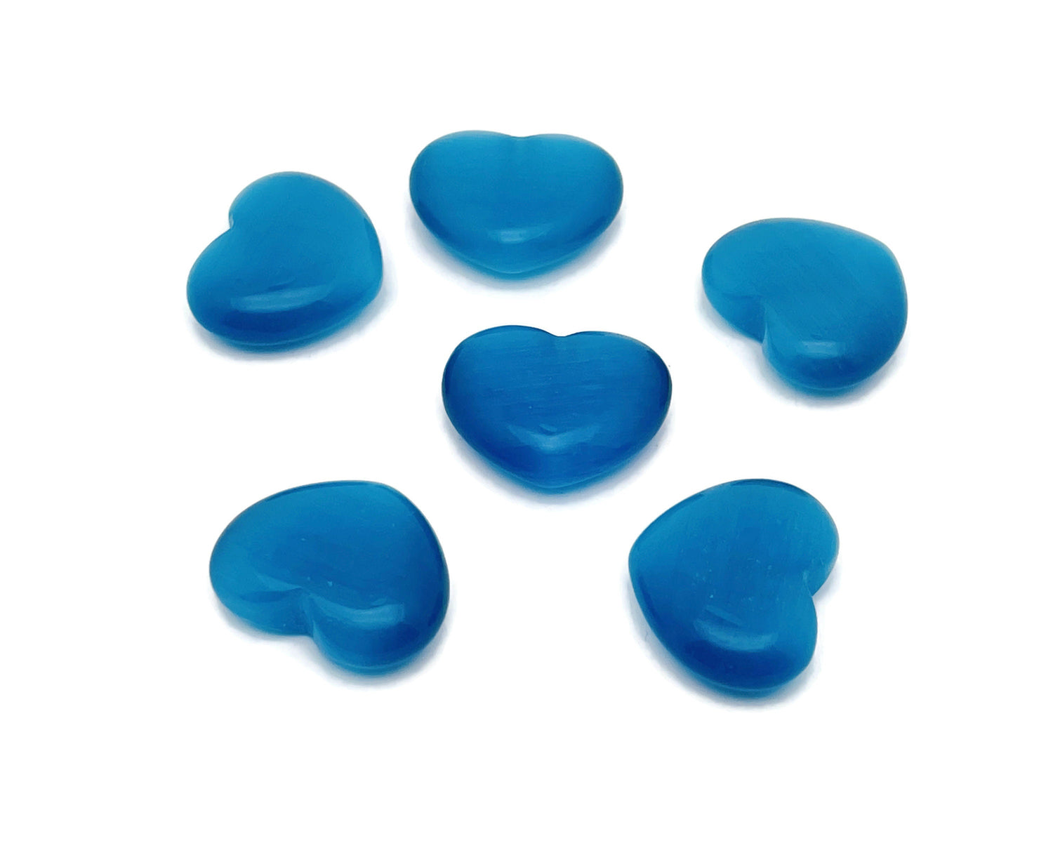 Pierre précieuse œil-de-chat bleu en forme de cœur ?€? Cristal en forme de cœur - Pierres de guérison ?€? Cœur sculpté - Pierres naturelles - 30 x 25 x 10 cm - HE1278