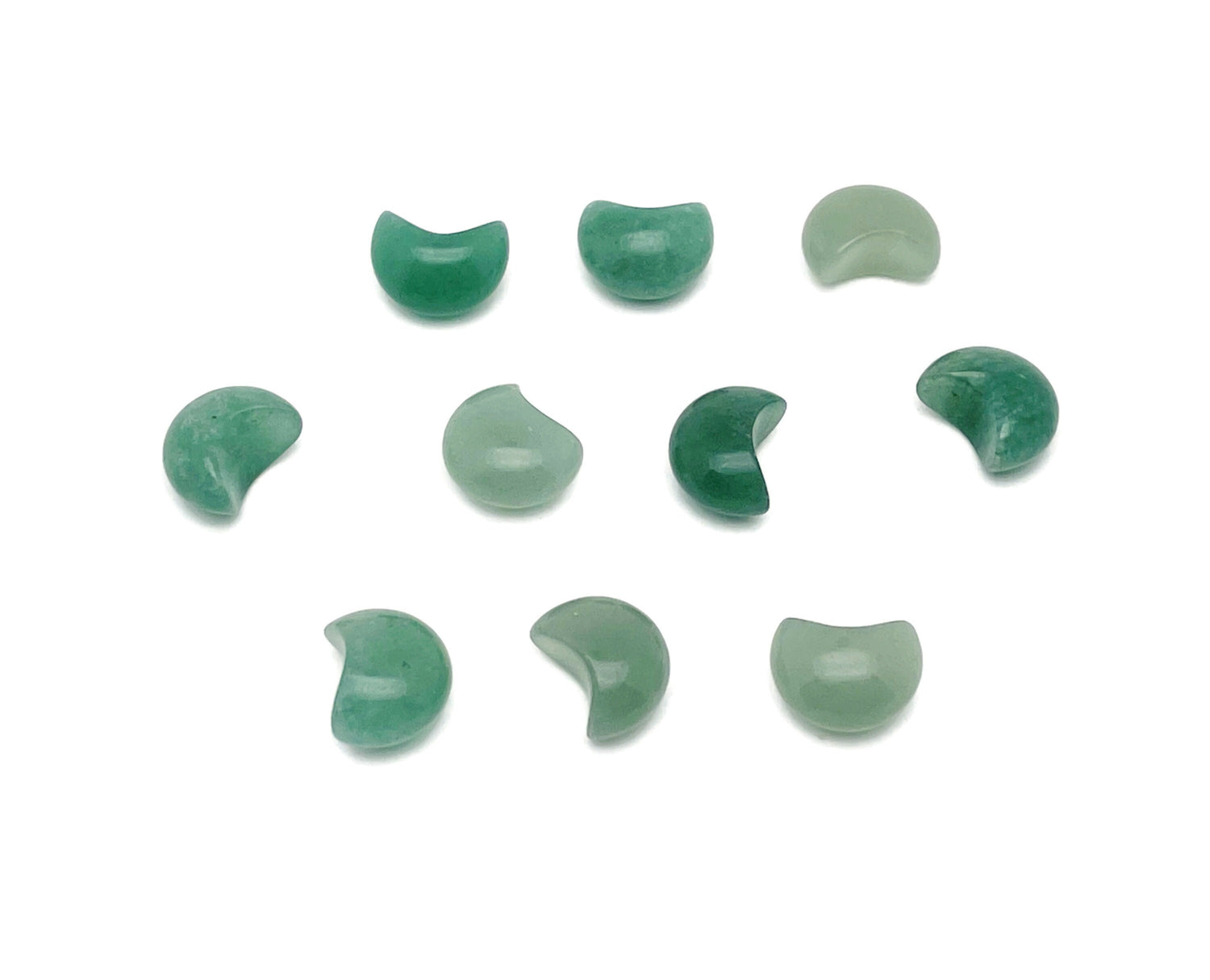Pierre précieuse aventurine Lune Gonflée - Cristal Croissant - Cristal de Guérison - Mini Cristal - Croissant de Lune ?€? Cristaux de Lune ?€? 15x9mm ?€? MO1074