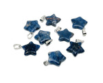 Sodalite star-shaped crystal pendant from GemstoneGO, ideal for jewelry making and crafting accessories.