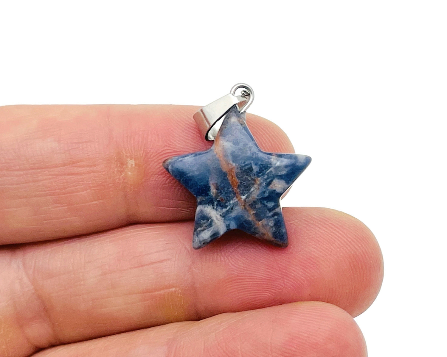 Sodalite Star Pendant - Crystal Pendant - Jewelry Making Supplies - SNC1007