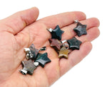 Moss agate star-shaped crystal pendant from GemstoneGO, ideal for jewelry making and craft projects.