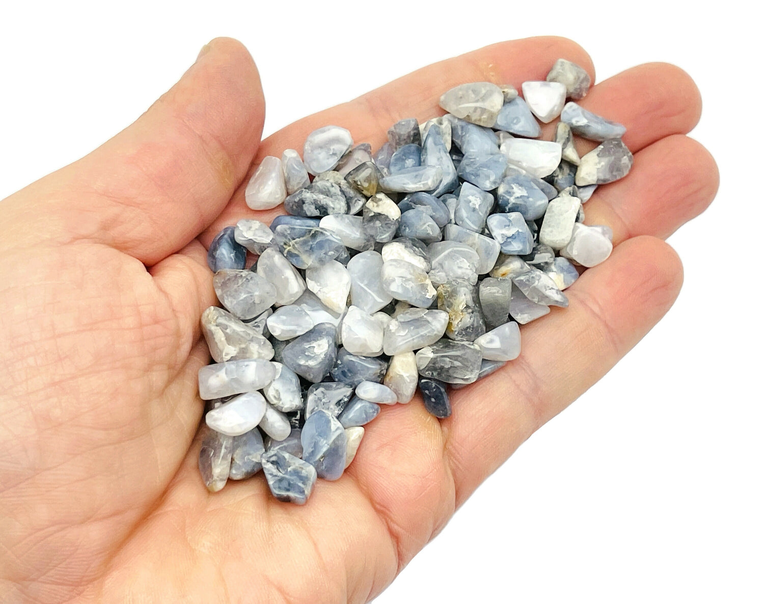Blue Opal Crystal Chips - Semi Tumbled Stone - Bulk - 7-12mm - CP1239