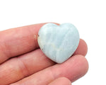 Amazonite heart-shaped gemstone pendant, 30mm, from GemstoneGO, showcasing vibrant blue-green color and polished surface.