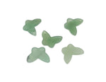 Aventurine mini butterfly gemstone pendant with hole for jewelry, showcasing green crystal gemstone and delicate butterfly shape.