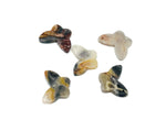 Crazy Lace Agate mini butterfly pendant featuring a hole crystal gemstone, crafted by GemstoneGO, on a jewelry chain.