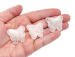 Clear Quartz Butterfly gemstone pendant from GemstoneGO featuring a hole crystal design, perfect for jewelry and necklace making.