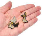Tiger Eye mini butterfly gemstone pendant with hole, featuring polished crystal jewelry by GemstoneGO.