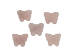 Rose quartz butterfly gemstone pendant with hole crystal jewelry, showcasing a delicate pink stone and butterfly design by GemstoneGO.