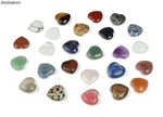 Assorted gemstone crystals in a Crystal Mystery Box Gift Heart Carving, featuring 10 random crystals from GemstoneGO.