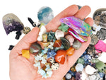 GemstoneGO crystal mystery box gift featuring a crystal confetti scoop, ideal for crystal healing and gift collections.