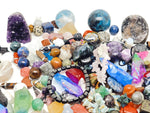 Crystal Mystery Box Gift featuring a crystal confetti scoop and healing stones from GemstoneGO's Crystal Kit KIT6.