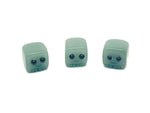 Handmade aventurine gemstone carving of a skull, detailed crystal sculpture, perfect as a gift for kids, by GemstoneGO.