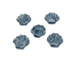 Larvikite sea shell carving gemstone, 30mm, with intricate shell pattern and polished finish, from GemstoneGO.