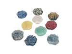 Colorful 30mm gemstone shell carving from GemstoneGO, perfect for jewelry making, showcasing intricate shell detail and vibrant hues.