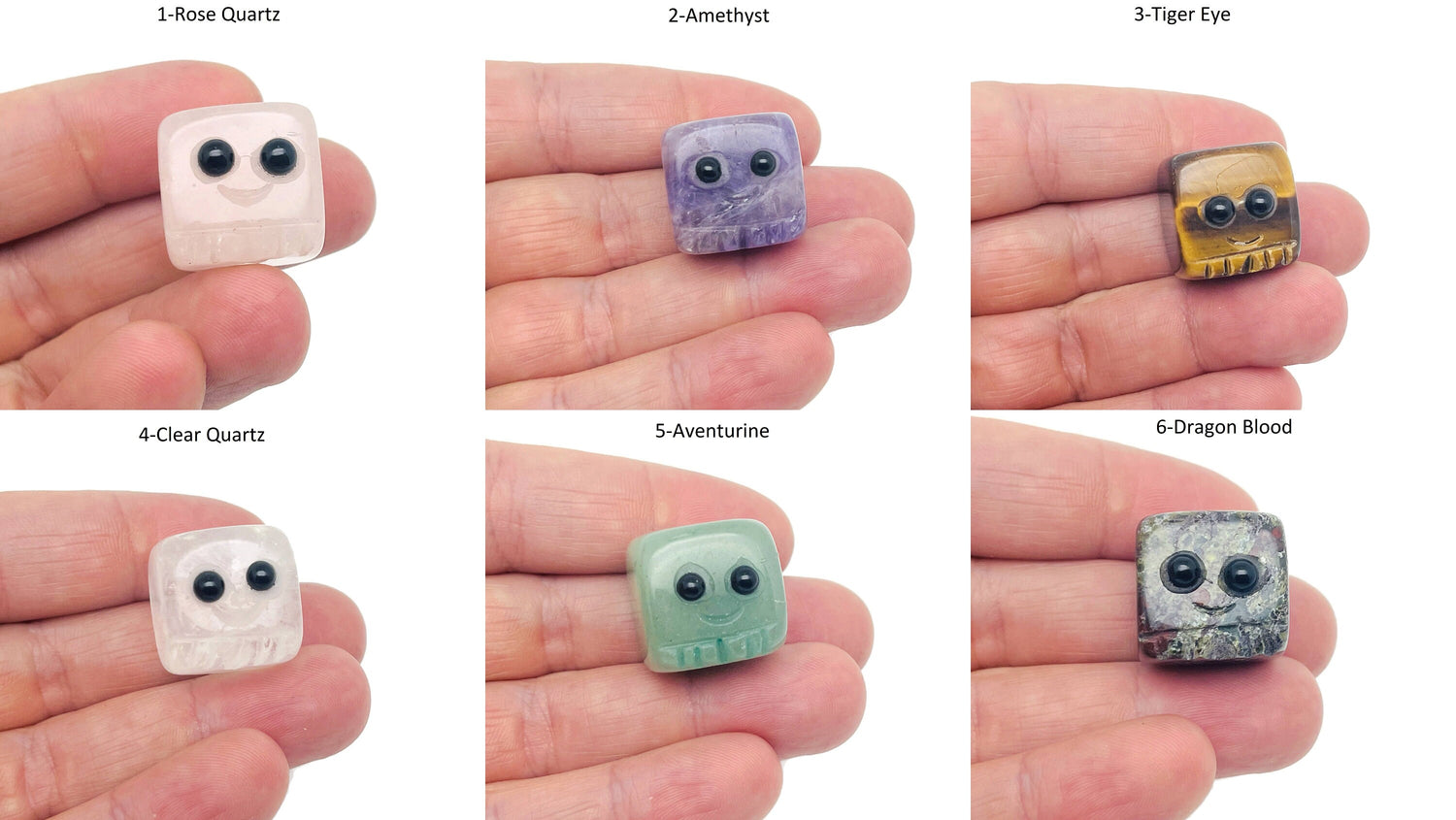 Hand-carved gemstone skull figurine by GemstoneGO, showcasing detailed craftsmanship for healing chakra and crystal gift purposes.