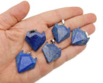 Crystal gemstone wolf head pendant from GemstoneGO, featuring detailed wolf head design in vibrant, polished crystal jewelry style.