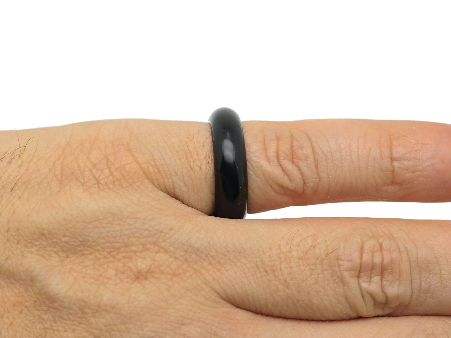 Bague en obsidienne - Bague en cristal - Bague en obsidienne naturelle - Fournitures pour la création de bijoux - Cadeau pour elle - RI1029