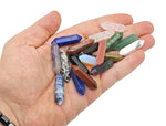 Set of 10 random energy crystals from GemstoneGO's Crystal Mystery Box Gift, featuring terminated point carvings and natural gemstone varieties.