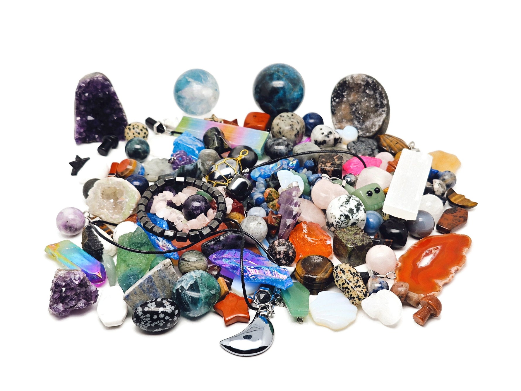 Crystal Mystery Box Gift featuring a crystal confetti scoop from GemstoneGO, ideal for crystal healing and gift collections.